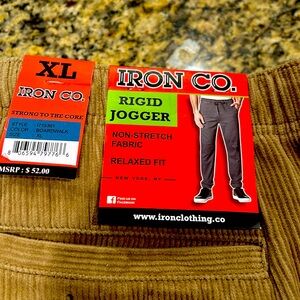 NWTS corduroy jogger with cuff ankles.